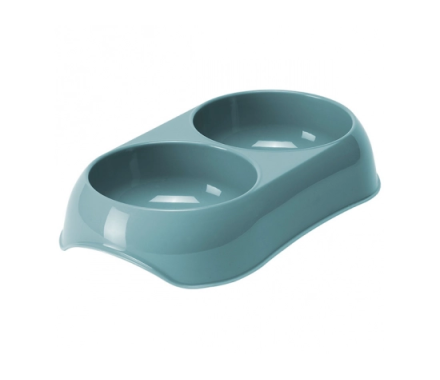 Moderna Миска двойная для котов Gusto 23x13x4,1 см 2х200 мл акварель