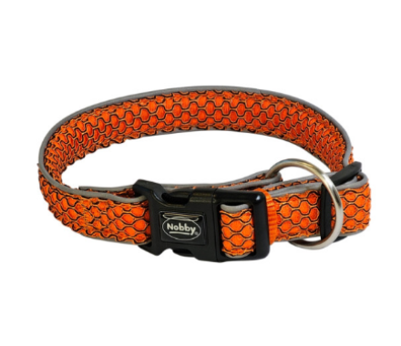 Nobby Ошейник для собак Mesh Air M-L 3,2х40-55 см оранжевый