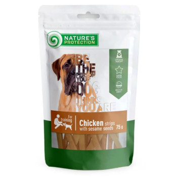 Nature\'s Protection Лакомства для собак Кусочки Курица с кунжутом 75 г