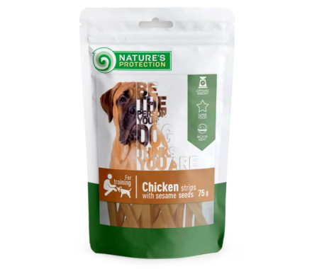Nature\'s Protection Лакомства для собак Кусочки Курица с кунжутом 75 г