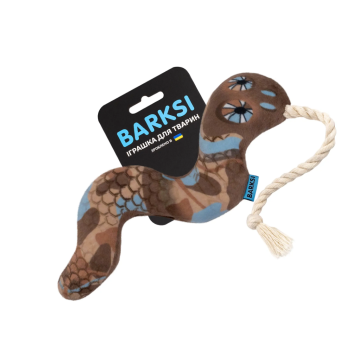 Barksi toy for dogs soft snake with a squeak