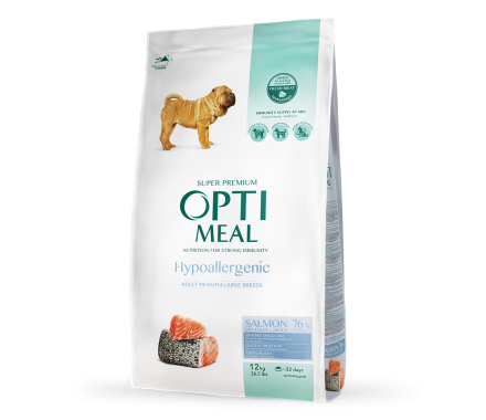 Optimeal Medium Breed Hypoallergenic Сухий корм для собак Лосось 12 кг
