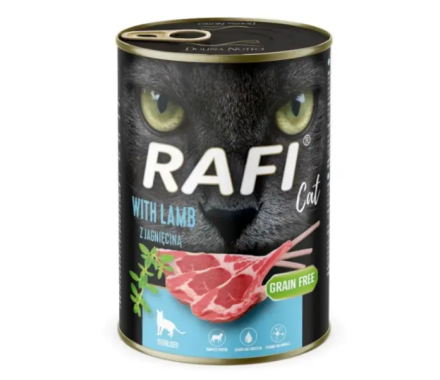 Dolina Noteci Rafi Sterilized Консерва для котов с ягненком 400 г