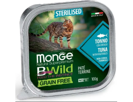 Monge Вологий корм для котів Bwild Grain Free Sterilised Тунець з овочами  100 г