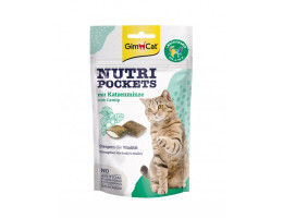 GimCat Витаминизированные лакомства для котов Nutri Pockets Мята и мультивитамины 60 г