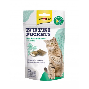 GimCat Вітамінізовані ласощі для котів Nutri Pockets М'ята та мультивітаміни 60 г