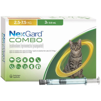 NexGard Combo Краплі від бліх і кліщів для котів L 2,5-7,5 кг Ціна за 1 піпетку