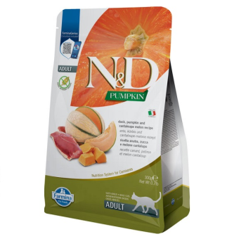 Farmina N&D Prime Grain Free Adult Сухой корм для котов Тыква с уткой и дыней 300 г