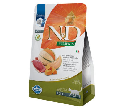 Farmina N&D Prime Grain Free Adult Сухой корм для котов Тыква с уткой и дыней 300 г