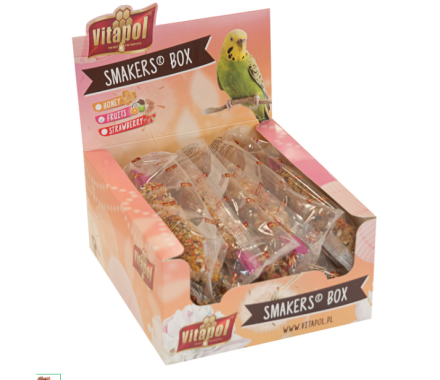 Vitapol Smakers Box Лакомства для попугаев Колба Мед 12 шт