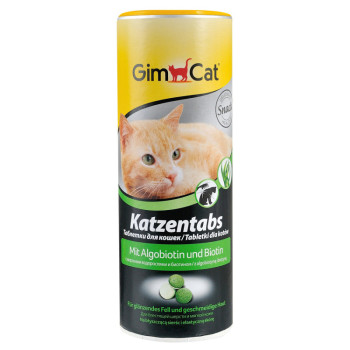 GimCat Витаминизированные лакомства для котов Kalzentabs Алгобиотин и Биотин 425 г