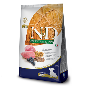 Farmina N&D Low Grain Puppy Mini Сухой корм для щенков Ягнёнок и черника 2,5 кг