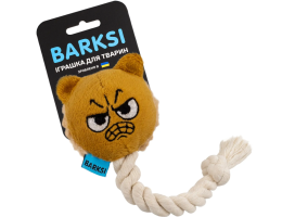 Barksi Іграшка для собак Ведмедик з пищалкою та канатом