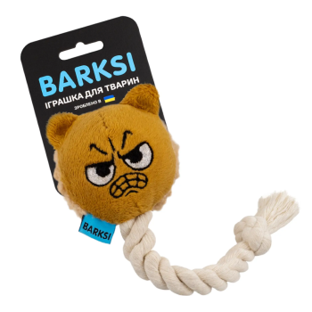 Barksi toy for dogs Bear with a pisch and rope