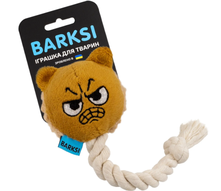Barksi toy for dogs Bear with a pisch and rope
