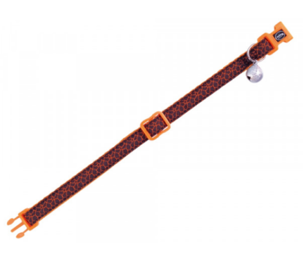 Nobby Ошейник для кошек Design Orange нейлоновый оранжевый