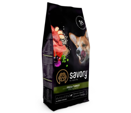 Savory All Breed Sterilized Сухой корм для собак Индейка 1 кг