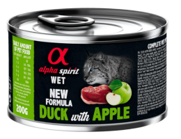 Alpha Spirit Консерва для котов Утка и яблоки 200 г