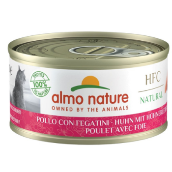 Almo Nature HFC Natural Консерва для котів Курка та печінка 70 г
