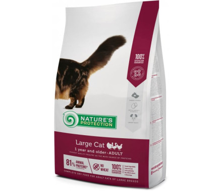 Natures Protection Сухой корм для котов Large cat Adult Птица 2 кг