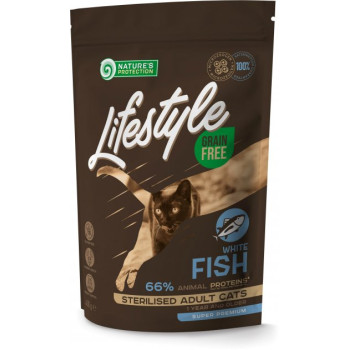 Nature's Protection Сухий корм для котів Lifestyle Sterilised Риба 400 г