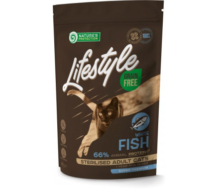 Nature's Protection Сухий корм для котів Lifestyle Sterilised Риба 400 г