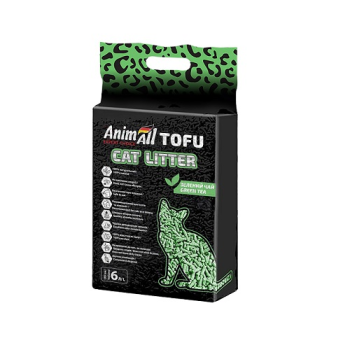 AnimAll Наполнитель Tofu с ароматом зелёного чая 2,6 кг 6 л