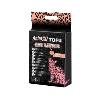 AnimAll Наполнитель Tofu с ароматом персика 2,6 кг 6 л