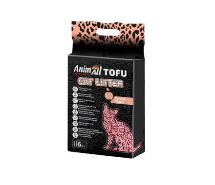 AnimAll Наполнитель Tofu с ароматом персика 2,6 кг 6 л
