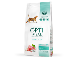 Optimeal Сухой корм для котов Стерилизованные Индейка и овес 10 кг