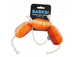 Barksi Игрушка для собак мягкие Сосиски с канатом и пищалкой