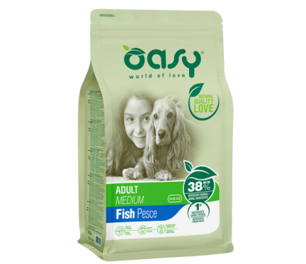 Oasy Сухий корм для собак Lifestage Medium Breed Риба 12 кг