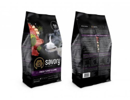Savory Medium Breed Сухой корм для собак Индейка и ягнёнок 1 кг