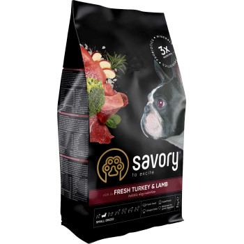Savory Small Breed Сухой корм для собак Ягнёнок и индейка 3 кг