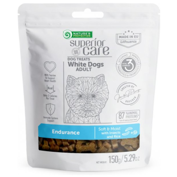 Nature\'s Protection Лакомства для собак Superior Care White Dogs Endurance Насекомые и рис 150 г