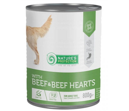 Nature\'s Protection Консерва для собак с говядиной и говяжьим сердцем 800 г