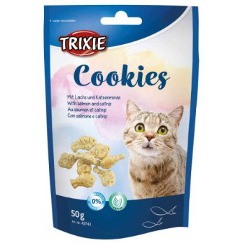 Trixie Ласощі для котів Cookies печиво Лосось та котяча м'ята 50 г