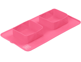 Waudog Silicone Миска складная 38,5х23х5 см розовая