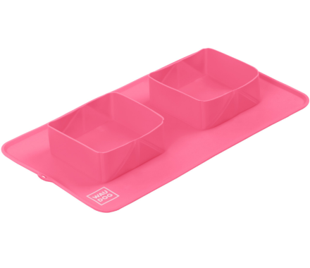 Waudog Silicone Миска складная 38,5х23х5 см розовая