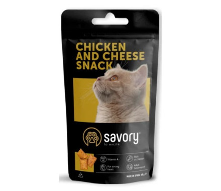 Savory Лакомства для котов Курица и сыр 60 г