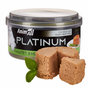 AnimAll Cat Platinum Консерва для котів Ніжний паштет з кроля 70 г