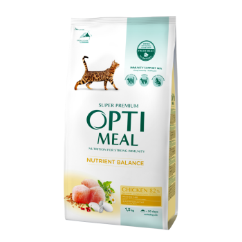 Optimeal Сухой корм для кошек Курица 1,5 кг