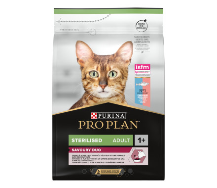 Pro Plan Sterilized Сухой корм для котов Треска и форель 3 кг