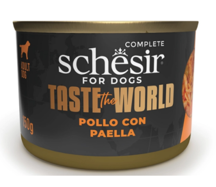 Schesir Taste the World Консерва для собак Курица с паэльей 150 г
