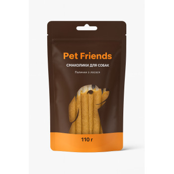 Pet Friends Ласощі для собак Палички з лосося 110 г