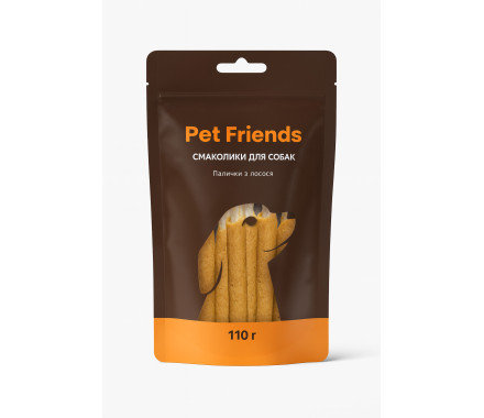 Pet Friends Ласощі для собак Палички з лосося 110 г