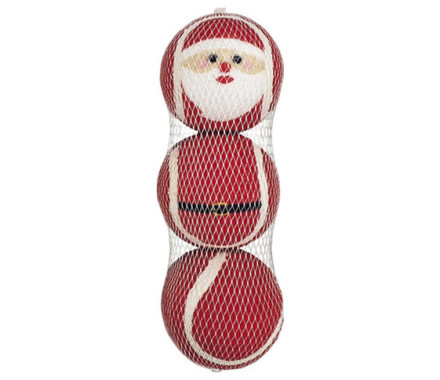 Nobby toys for dog XMAS Set of Christmas Tennis Balls Santa 4.5 cm 3 pcs red