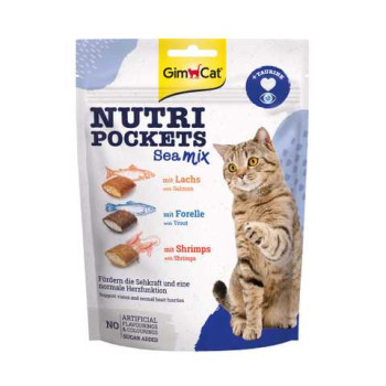 GimCat Вітамінізовані ласощі для котів Nutri Pockets Морський мікс 150 г