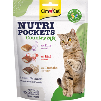 GimCat Вітамінізовані ласощі для котів Nutri Pockets Кантрі мікс 150 г