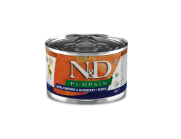Farmina N&D Grain Free Puppy Mini Консерва для щенков Тыква, Ягнёнок и черника 140 г